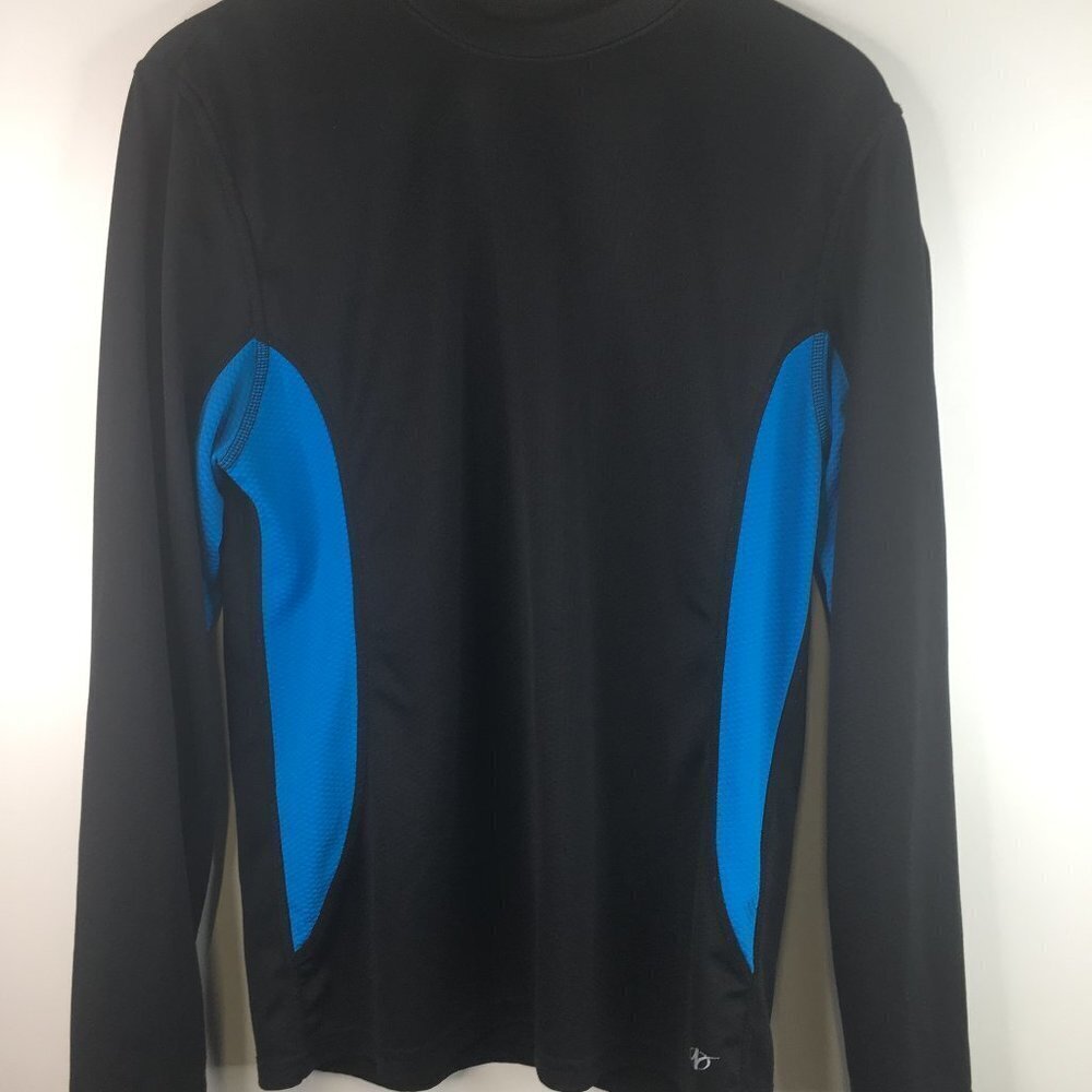 Nordic Track Long Sleeve Black Workout Shirt Size M